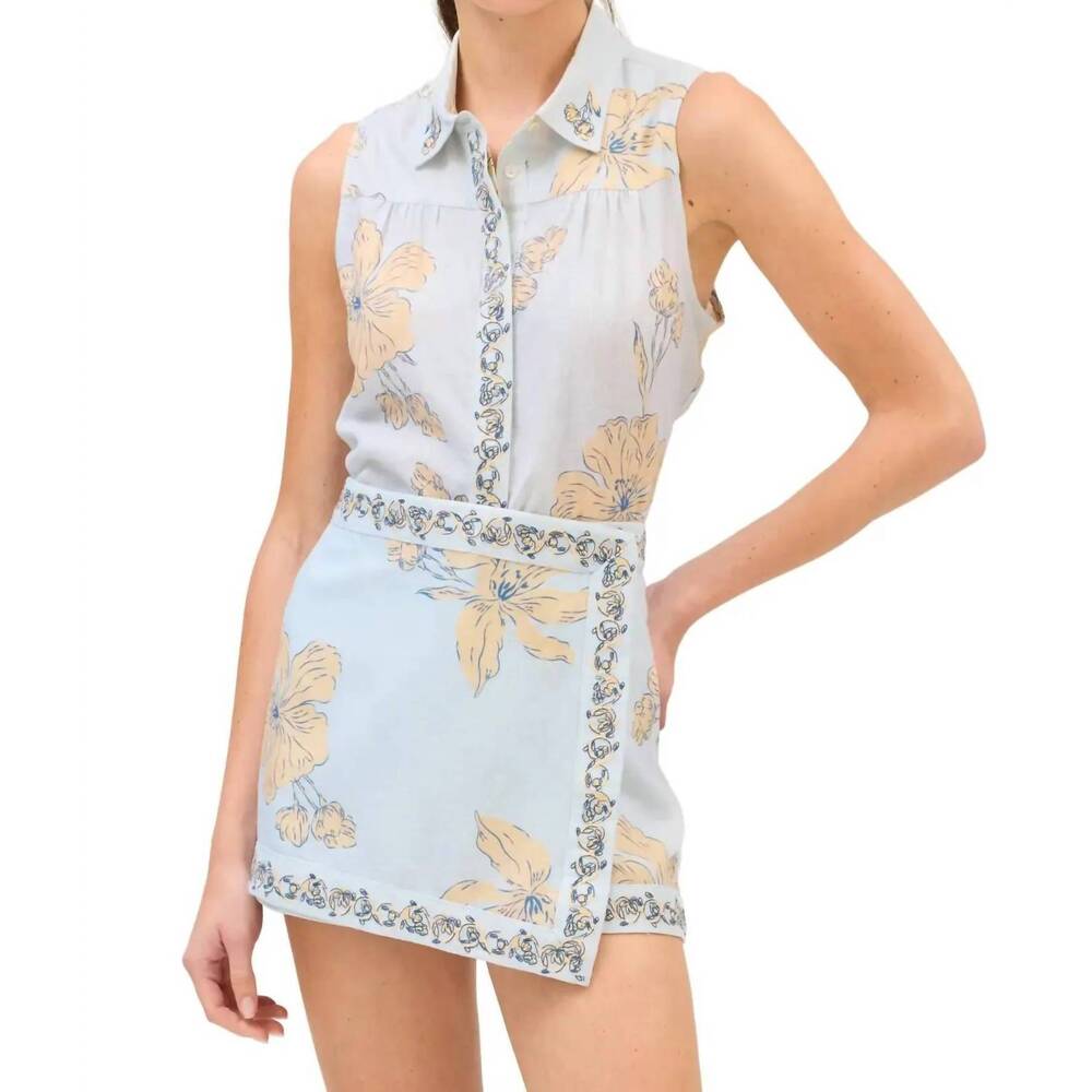 NEW ALLISON sophie floral skort in pale blue